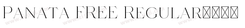 Panata FREE Regular字体转换